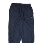 CHAMPION Mens Joggers Navy Blue White Stripe Regular Tapered L W32 L31 Sport