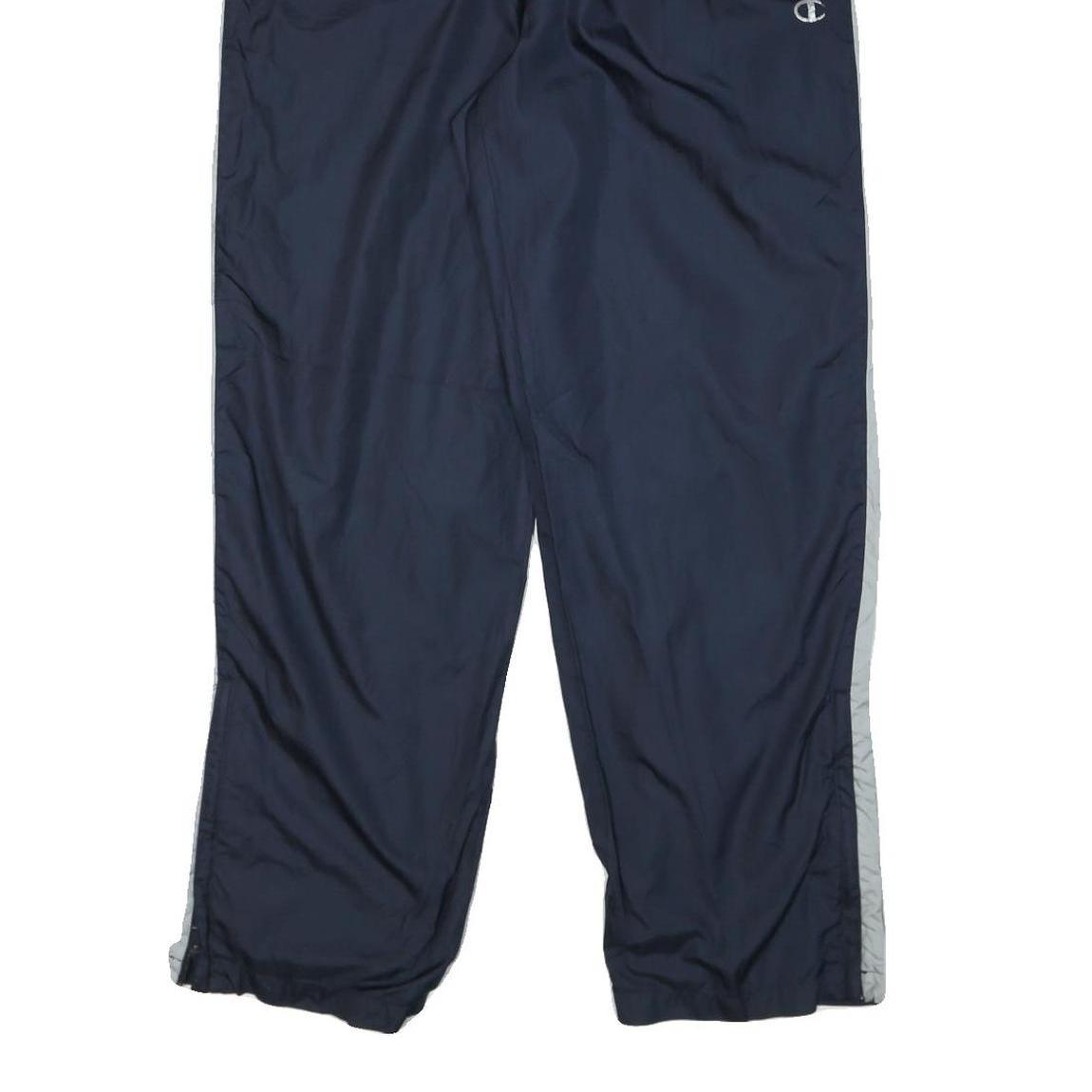 CHAMPION Mens Joggers Navy Blue White Stripe Regular Tapered L W32 L31 Sport