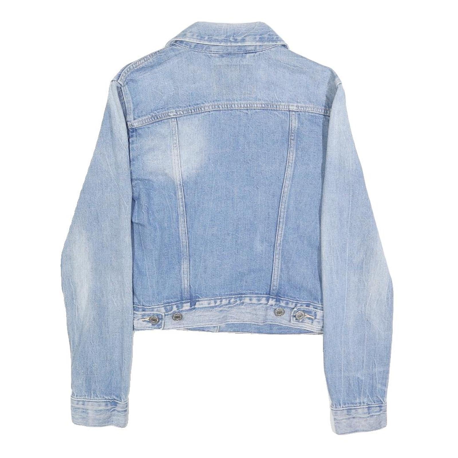 LEVI'S Womens Blue Denim Jacket S Cotton Classic Button Closure Casual