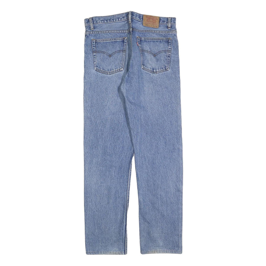 LEVI'S 505 Mens Jeans Blue Regular Straight Denim Medium W33 L31 Zip Cotton