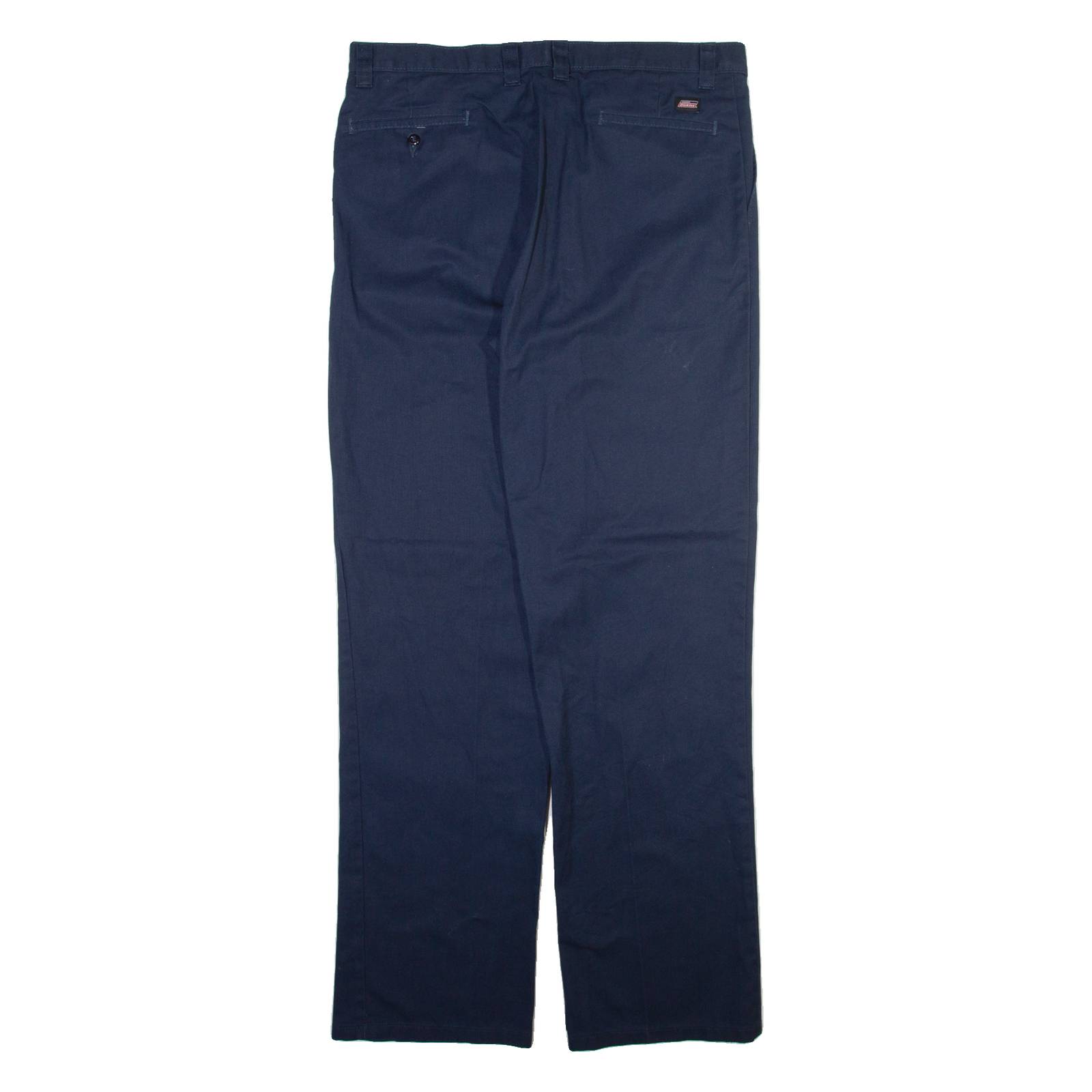 DICKIES Mens Trousers Blue Regular Straight W38 L34