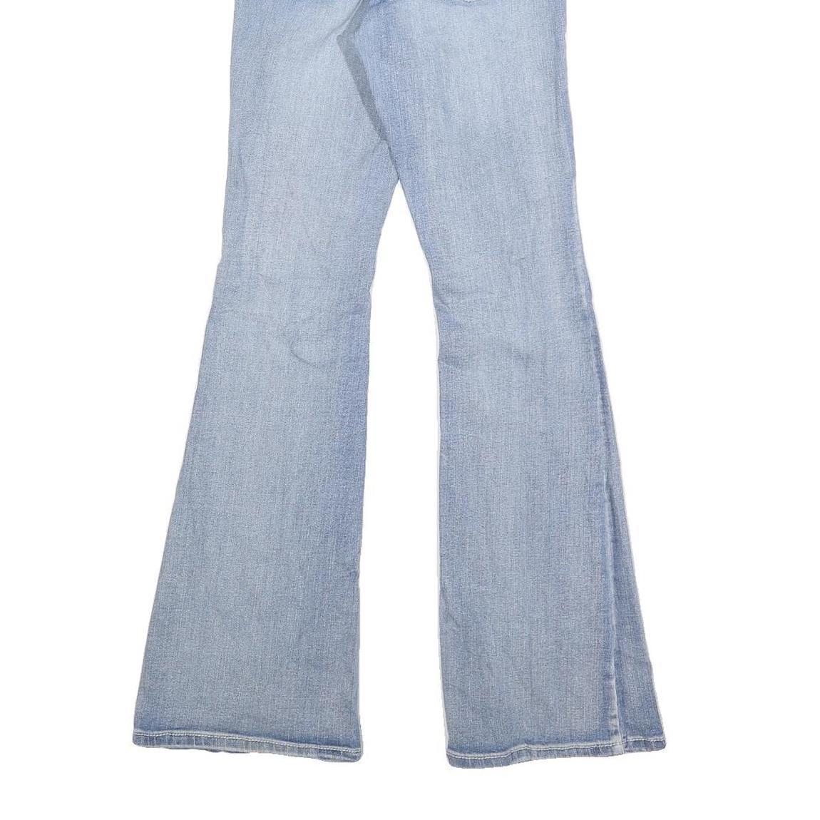 H&Y Womens Regular Fit Flared Denim Light Blue Cotton Blend Jeans W24 L30