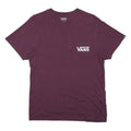VANS Mens Maroon Slim Fit S Short Sleeve Crew Neck Graphic Print Pocket T-Shirt