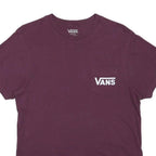 VANS Mens Maroon Slim Fit S Short Sleeve Crew Neck Graphic Print Pocket T-Shirt