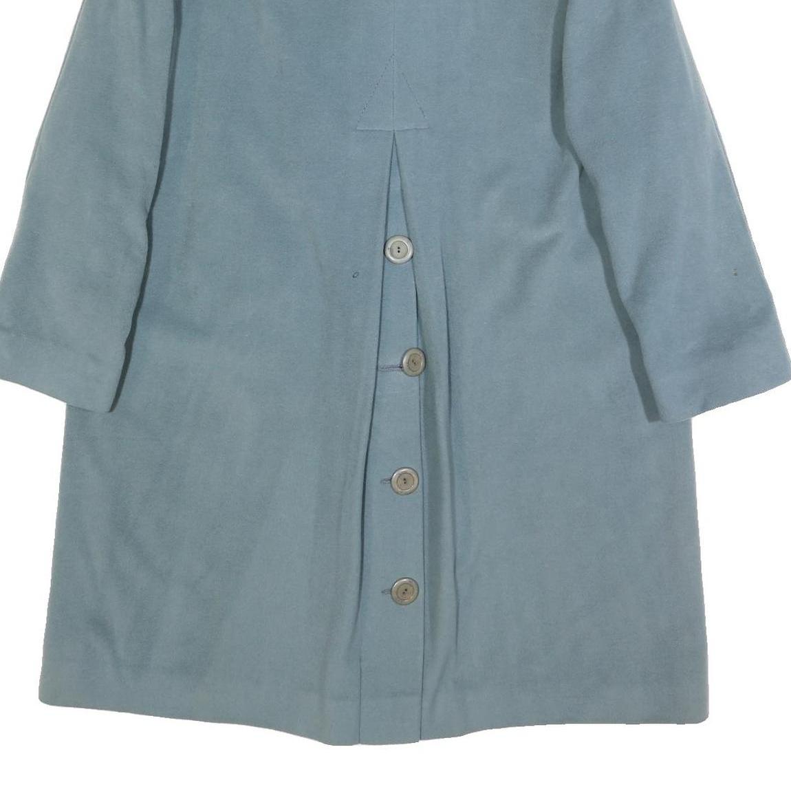 RENE SCHAAD Womens Blue Wool Blend Button Jacket M Classic Plain Stylish