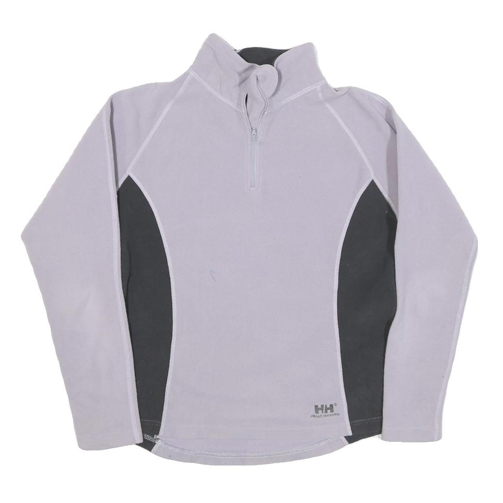 HELLY HANSEN Womens Grey & Black Patterned Pullover Plain Crew Neck Basic Knit M