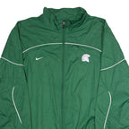 NIKE Michigan State Spartans Mens Windbreaker Jacket Green USA XL
