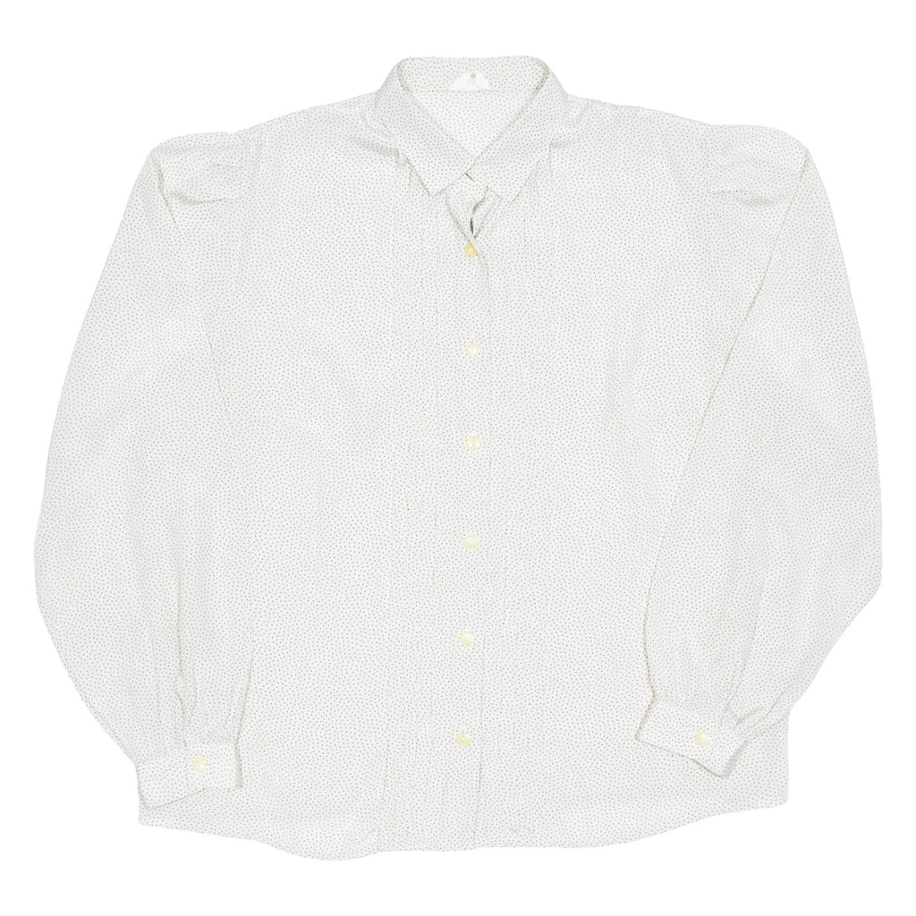 Womens Printed Blouse Beige Long Sleeve Spotted L