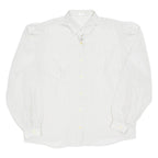 Womens Printed Blouse Beige Long Sleeve Spotted L