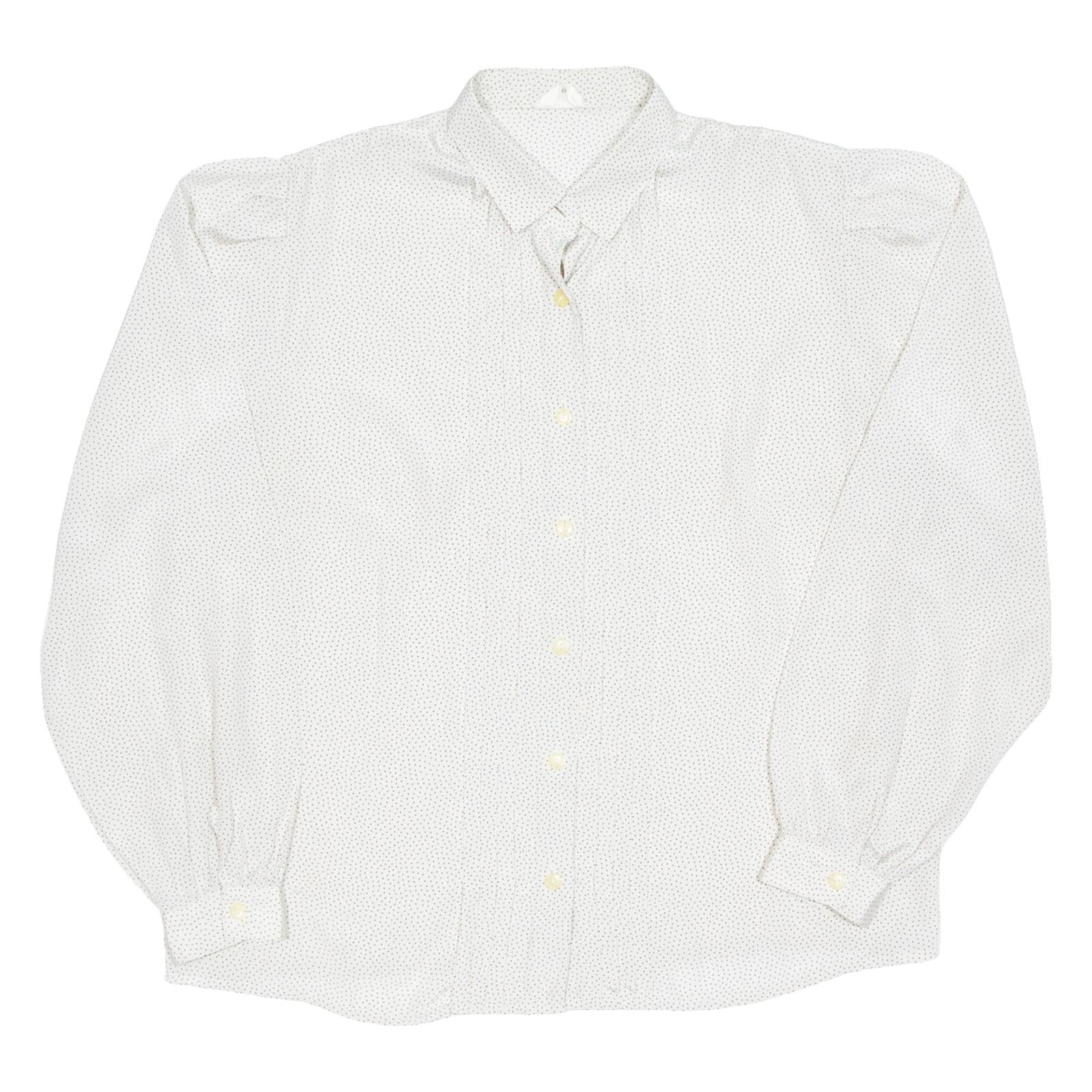 Womens Printed Blouse Beige Long Sleeve Spotted L