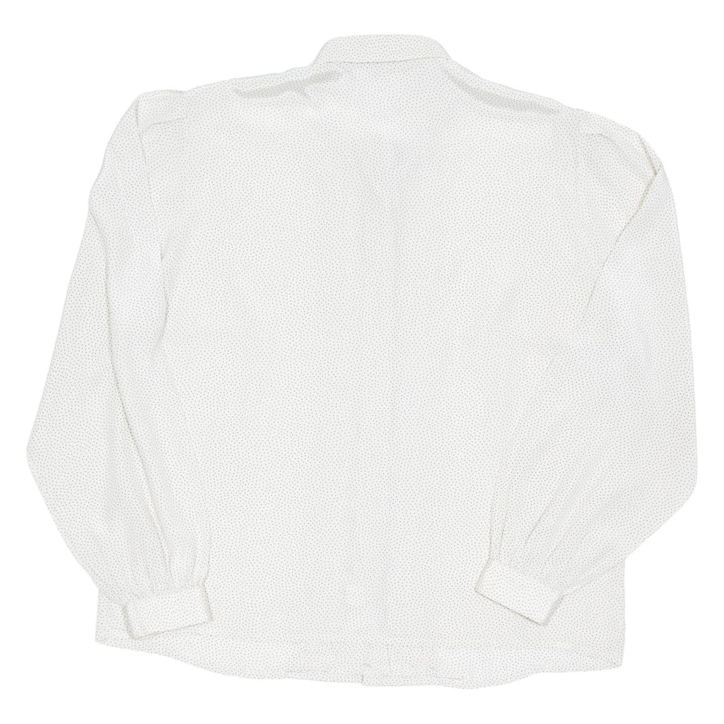 Womens Printed Blouse Beige Long Sleeve Spotted L