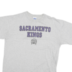 NBA Mens Grey Sacramento Kings Graphic T-Shirt L Short Sleeve Crew Neck NBA