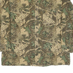 Mens Beige & Green Cotton Camouflage Shirt XL Long Sleeve Button-Up Casual