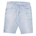WRANGLER Mens Shorts Blue Denim Casual XL W34 Cotton Blend Light Wash