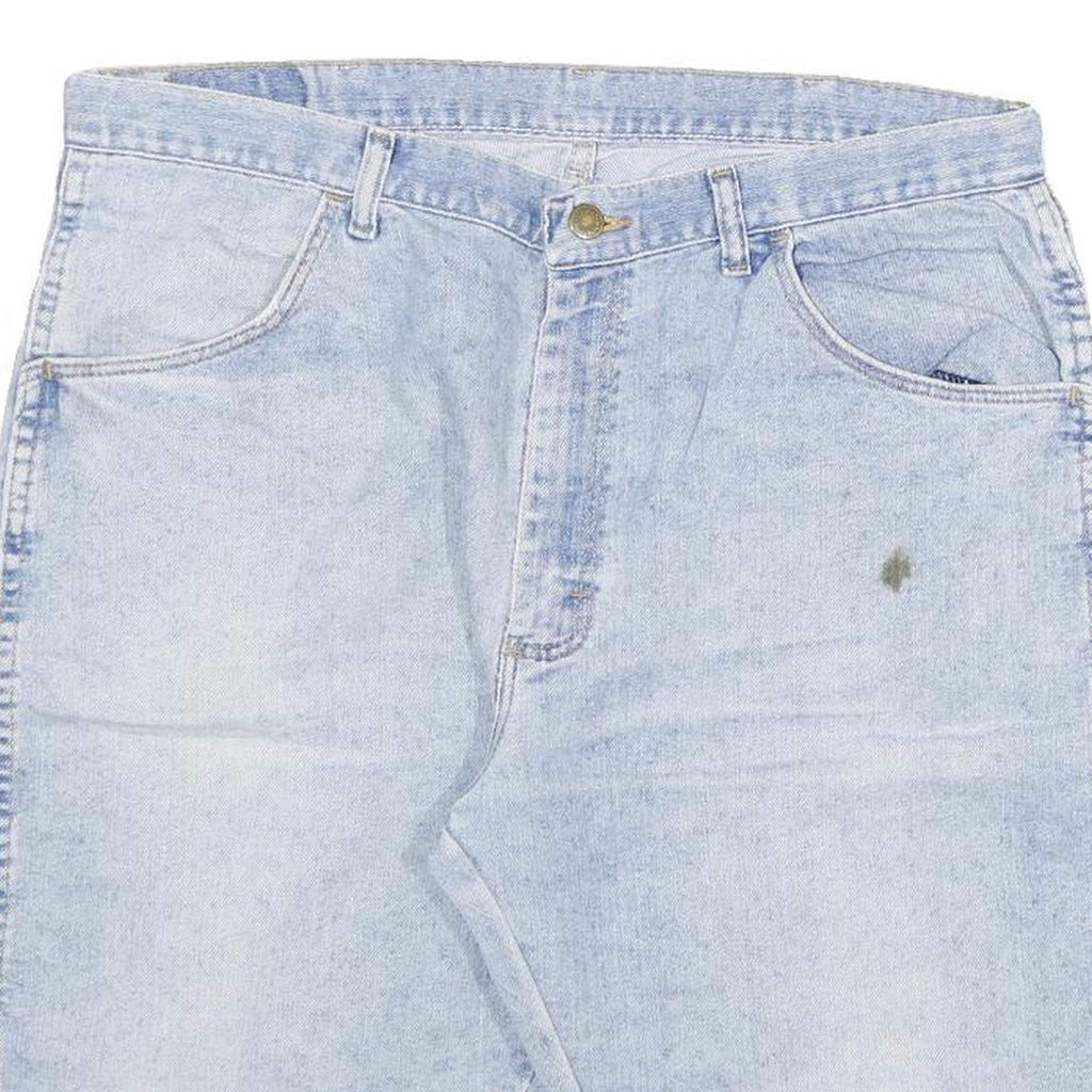 WRANGLER Mens Shorts Blue Denim Casual XL W34 Cotton Blend Light Wash