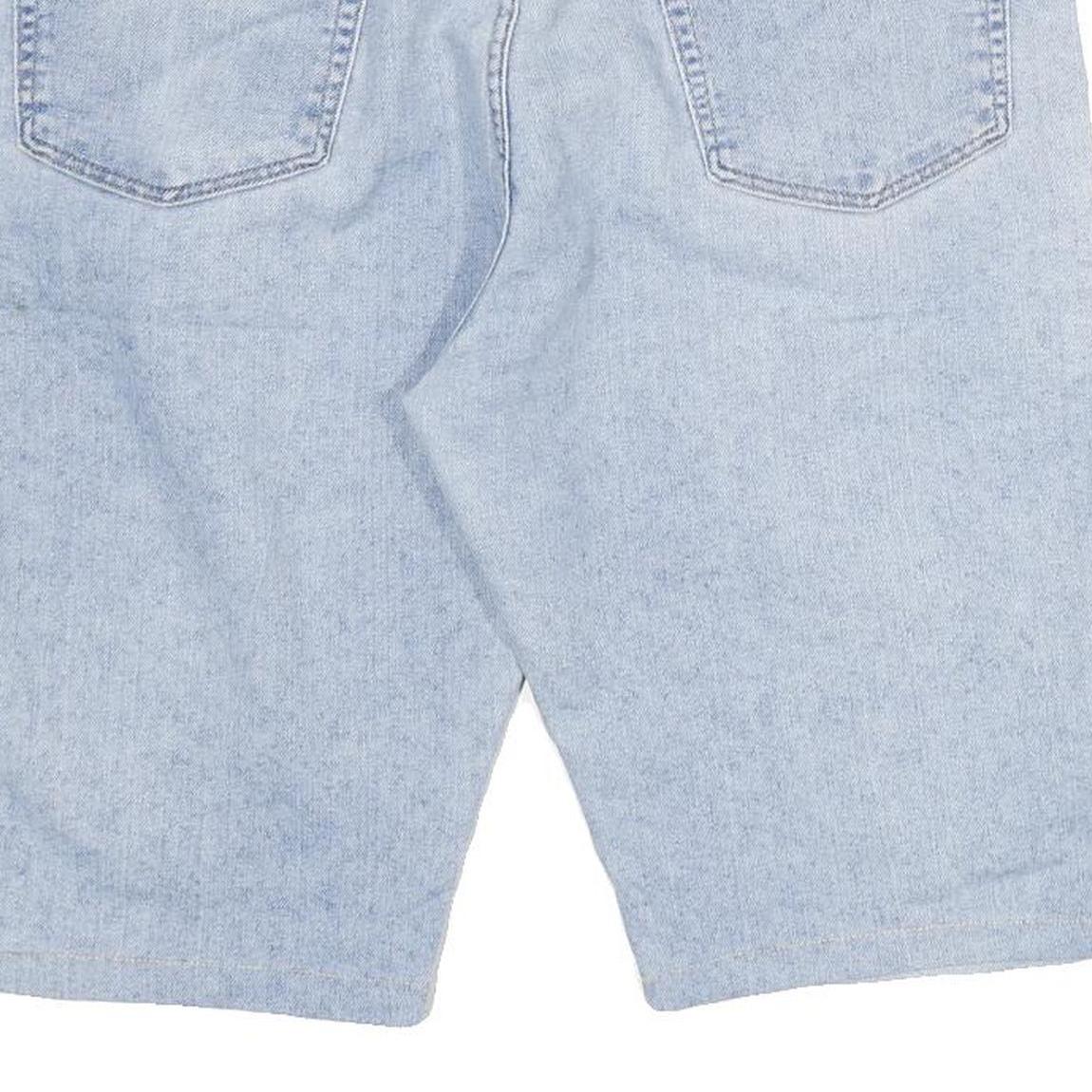 WRANGLER Mens Shorts Blue Denim Casual XL W34 Cotton Blend Light Wash