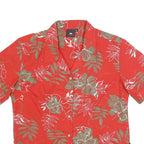 MCKINLEY Womens Red & Beige Floral Cotton Blend Shirt S Short Sleeve Casual