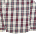 WRANGLER Mens Red & White Plaid Cotton Blend Shirt L Long Sleeve Checked Button