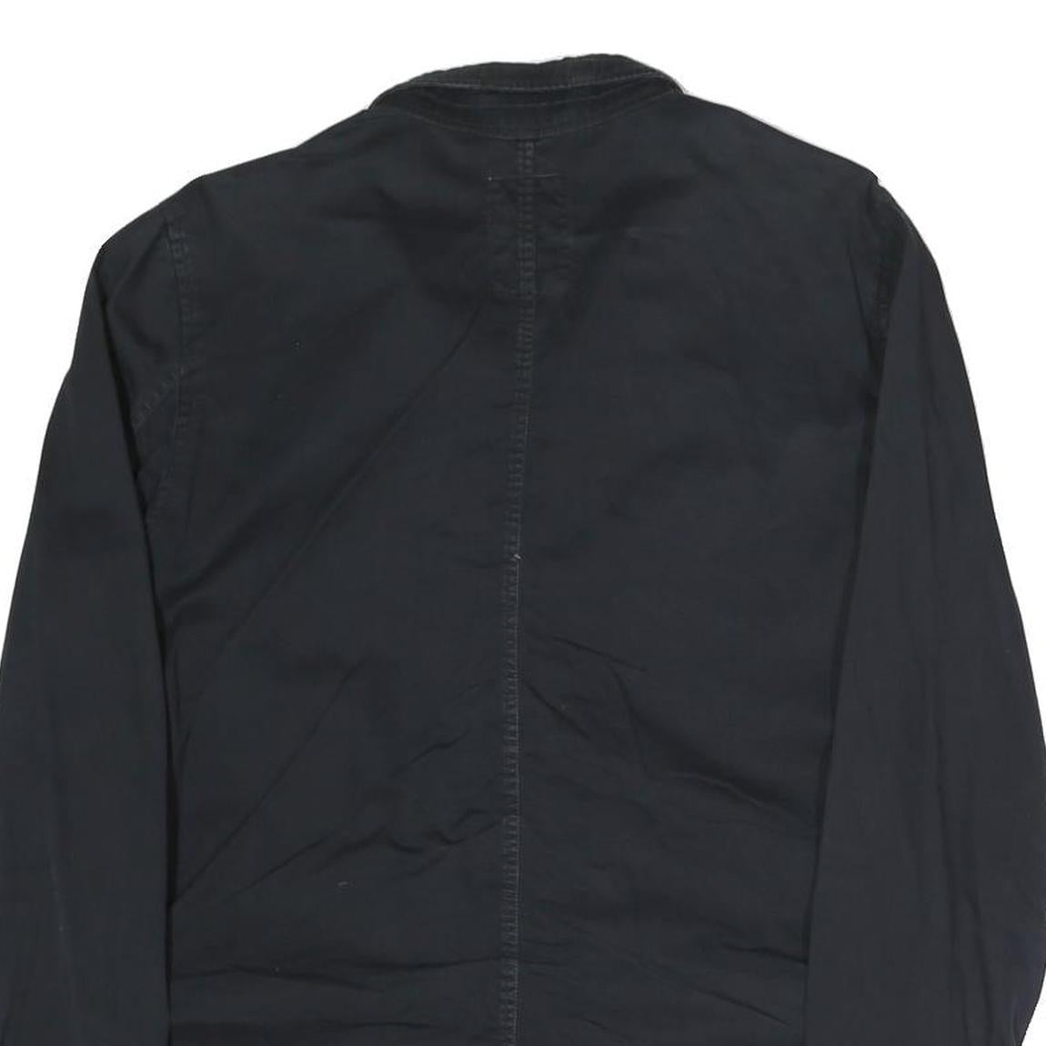 G-STAR Mens Black Slim Jacket M Cotton Blend Zip Chest Pockets Casual Outerwear