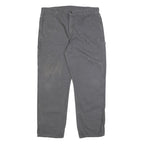 DICKIES Mens Cotton Blend Relaxed Grey Workwear Trousers W40 L32 Utility