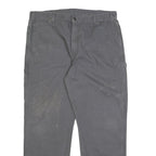 DICKIES Mens Cotton Blend Relaxed Grey Workwear Trousers W40 L32 Utility