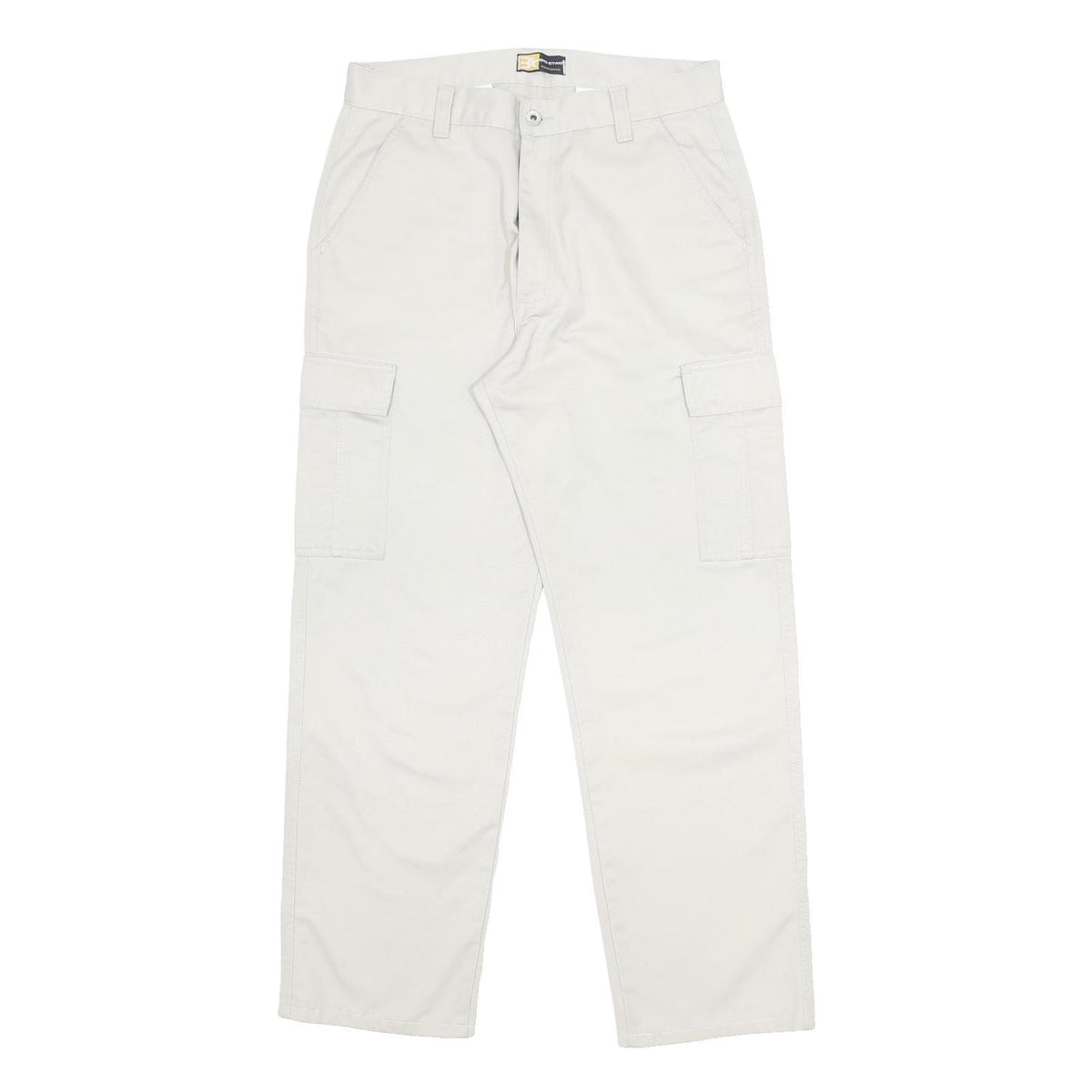 BIG STAR Mens Cotton Blend Beige Relaxed Straight Trousers W34 L30 Cargo Pockets