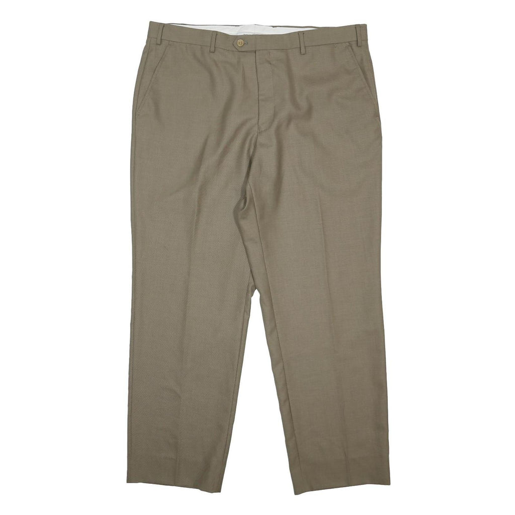 BALMAIN Mens Woven Beige Relaxed Tapered Trousers W38 L29 Classic Style