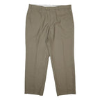 BALMAIN Mens Woven Beige Relaxed Tapered Trousers W38 L29 Classic Style