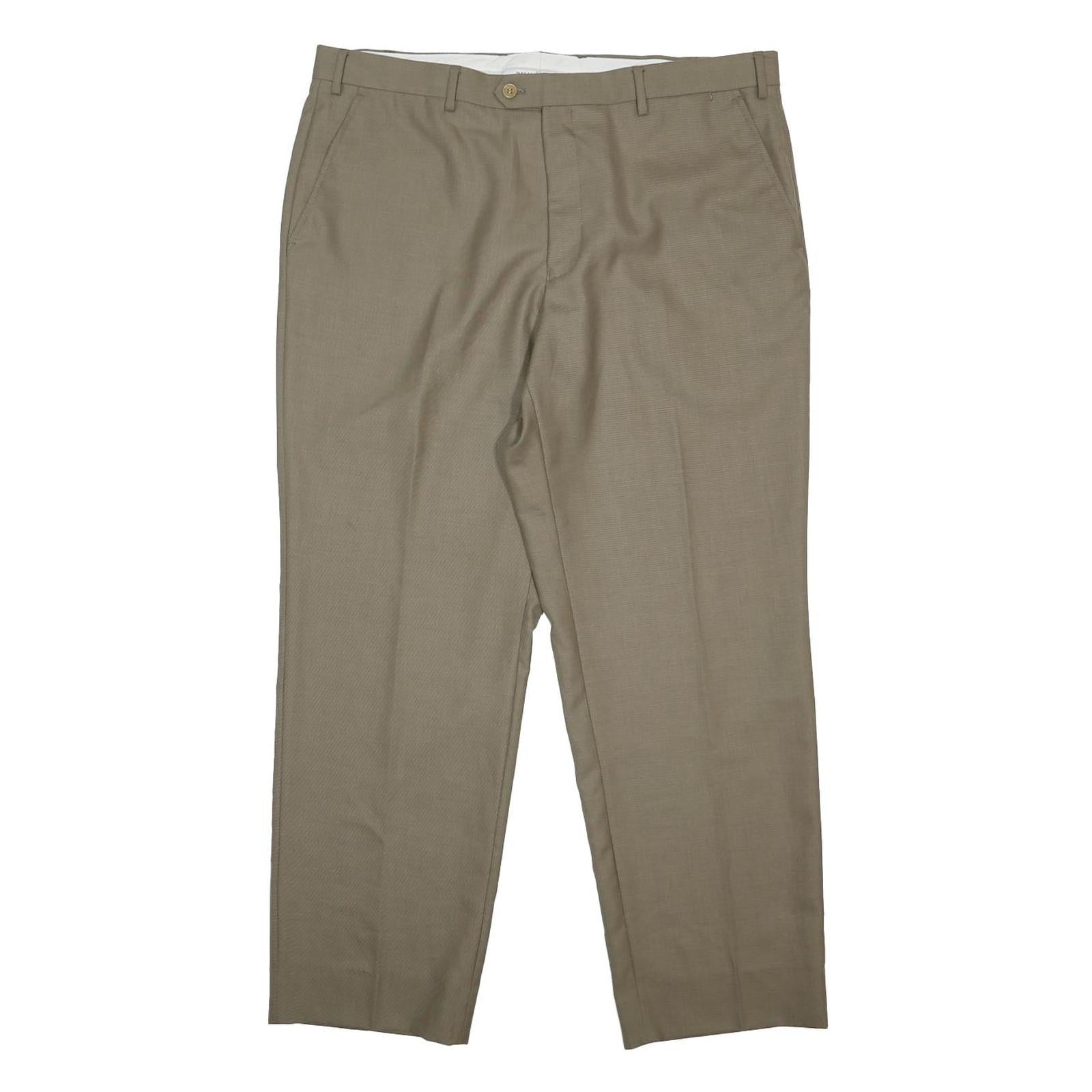BALMAIN Mens Woven Beige Relaxed Tapered Trousers W38 L29 Classic Style