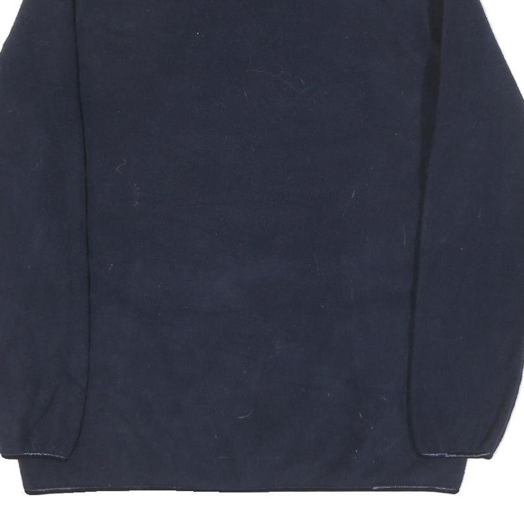 NFL Womens Navy Blue Pullover Plain Crew Neck Basic Knit Jumper L Polyester