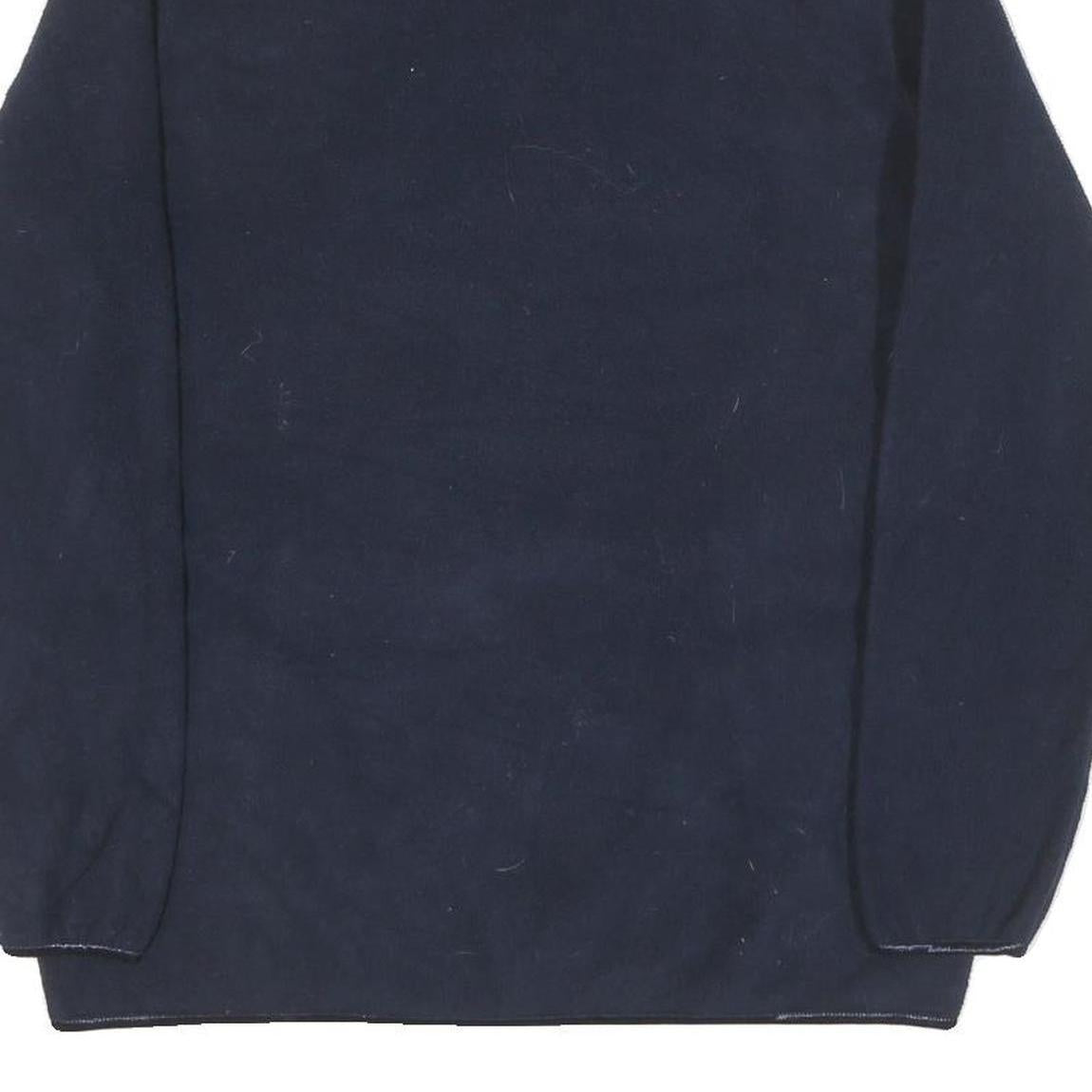 NFL Womens Navy Blue Pullover Plain Crew Neck Basic Knit Jumper L Polyester