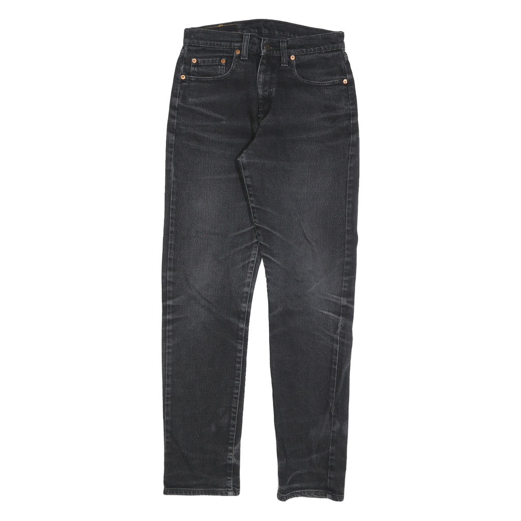 LEVI'S 805 74 Mens Slim Black Denim Dark W29 L32 Jeans Cotton Blend Zip