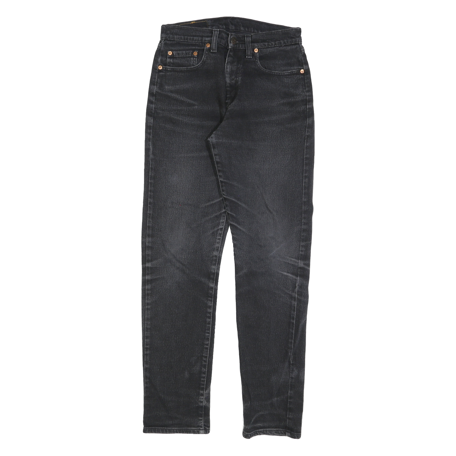 LEVI'S 805 74 Mens Slim Black Denim Dark W29 L32 Jeans Cotton Blend Zip