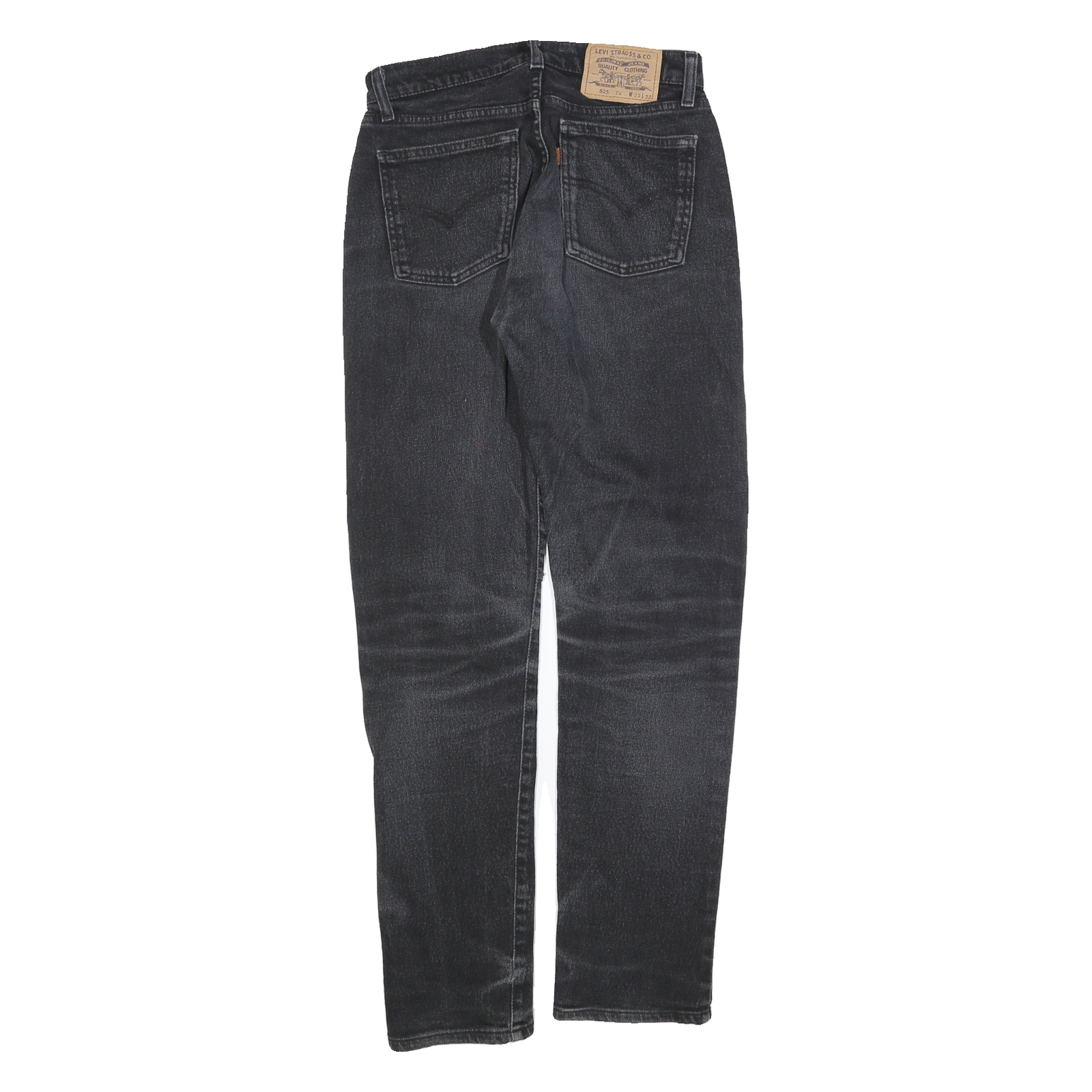 LEVI'S 805 74 Mens Slim Black Denim Dark W29 L32 Jeans Cotton Blend Zip