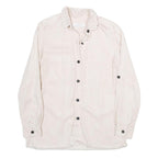 ZARA Womens Cream Shirt Long Sleeve Collared Plain M Lightweight Elegant