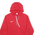 NIKE Mens Red Cotton Blend Hoodie M Sweatshirt Pullover Casual Sportswear