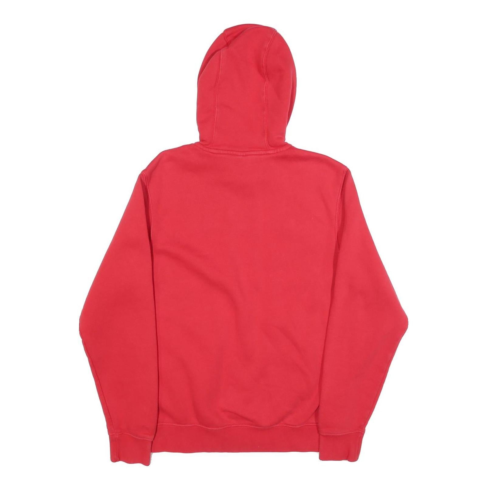 NIKE Mens Red Cotton Blend Hoodie M Sweatshirt Pullover Casual Sportswear