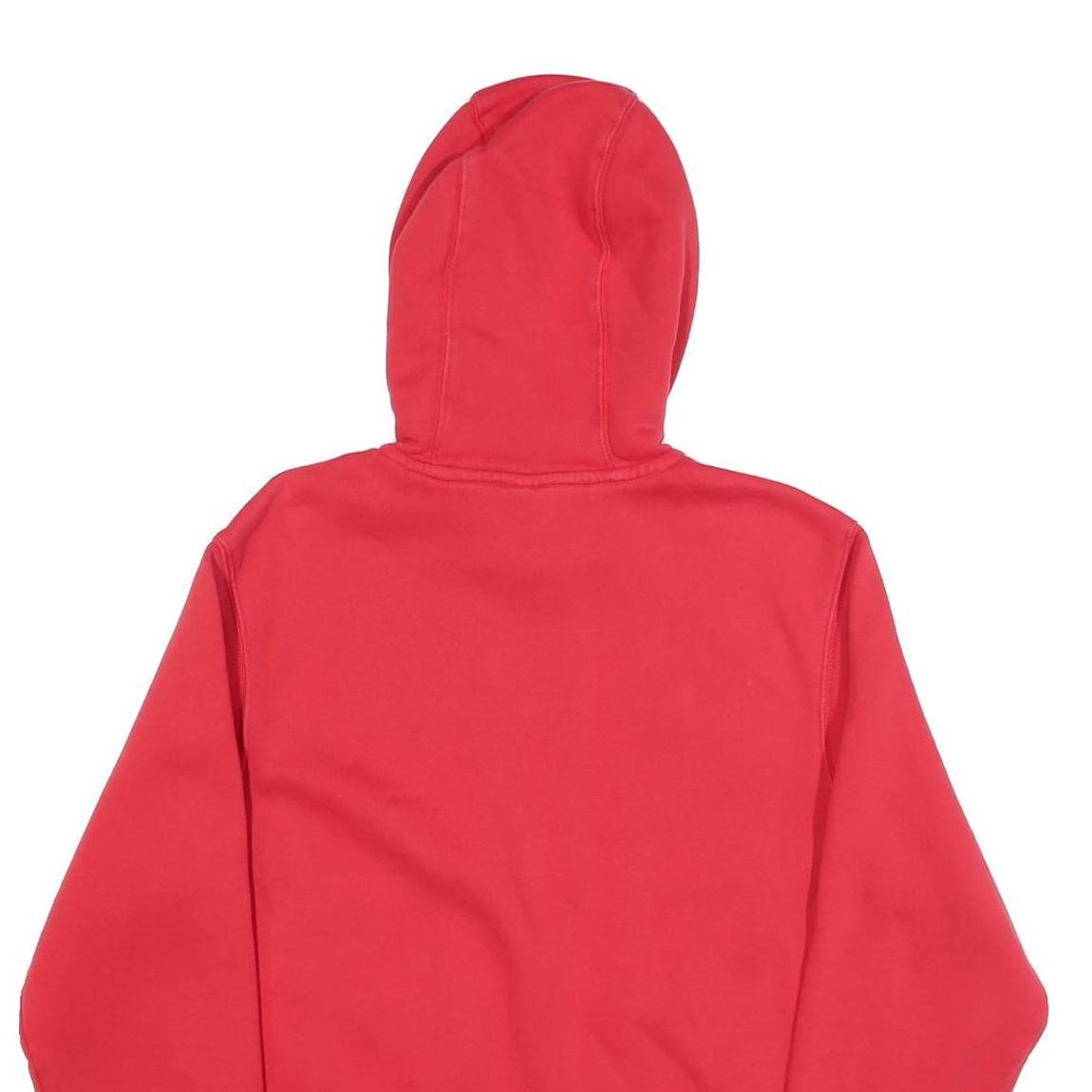 NIKE Mens Red Cotton Blend Hoodie M Sweatshirt Pullover Casual Sportswear