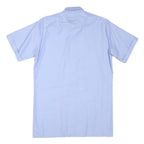 AMSA Mens Blue Short Sleeve Shirt L Cotton Blend Classic Fit Pocket