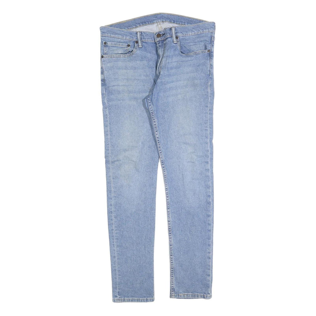 LEVI'S 519 Mens Slim Light Blue Denim Jeans W34 L32 Classic Cotton Blend Zip