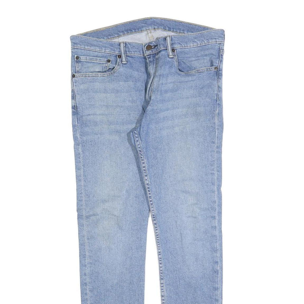 LEVI'S 519 Mens Slim Light Blue Denim Jeans W34 L32 Classic Cotton Blend Zip