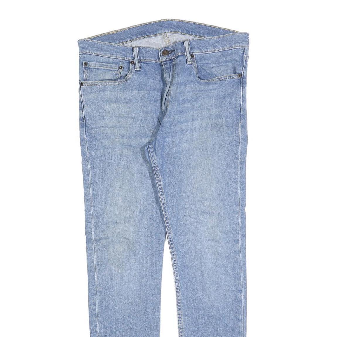 LEVI'S 519 Mens Slim Light Blue Denim Jeans W34 L32 Classic Cotton Blend Zip