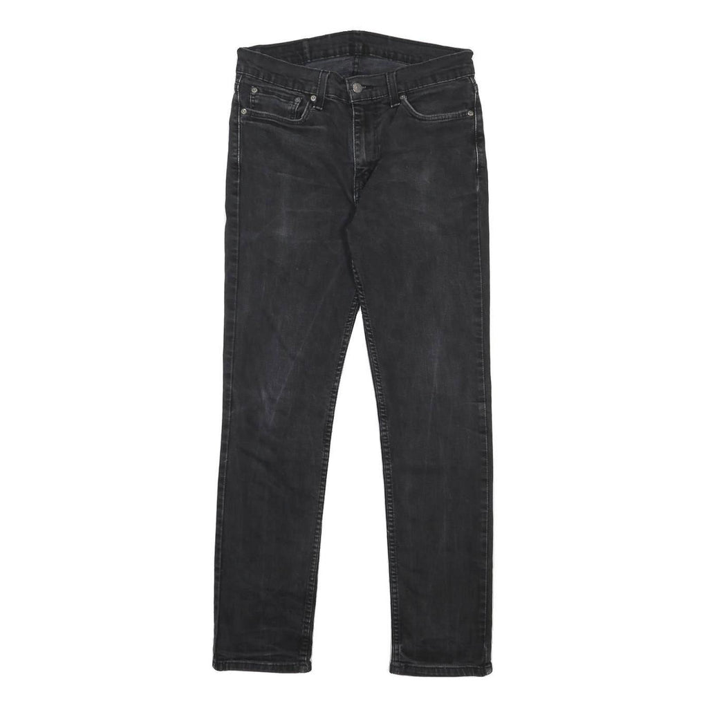 LEVI'S 511 Mens Slim Black Denim Classic Jeans W32 L32 Zip Closure