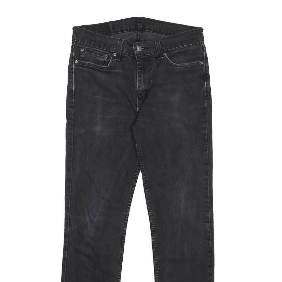 LEVI'S 511 Mens Slim Black Denim Classic Jeans W32 L32 Zip Closure
