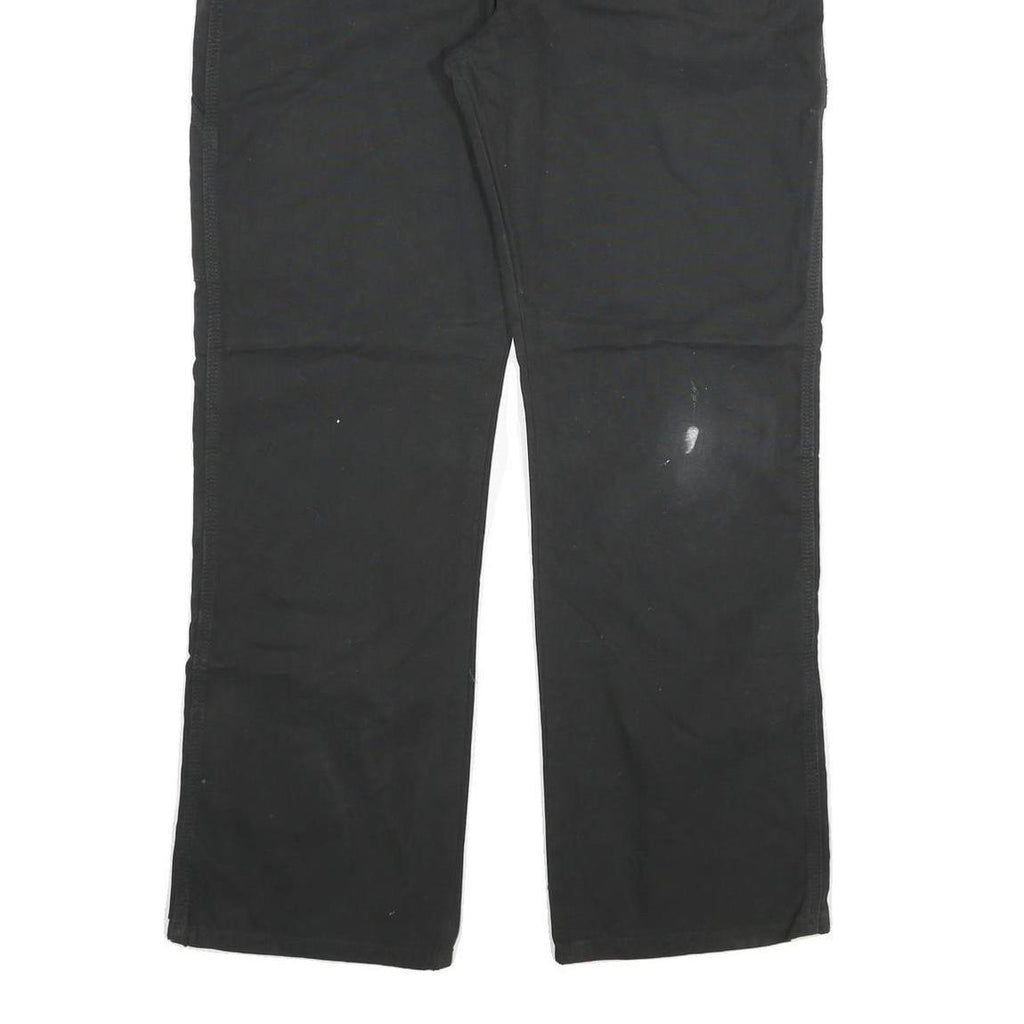 DICKIES Mens Cotton Blend Black Regular Fit Straight Leg Trousers W36 L32
