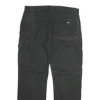 DICKIES Mens Cotton Blend Black Regular Fit Straight Leg Trousers W36 L32