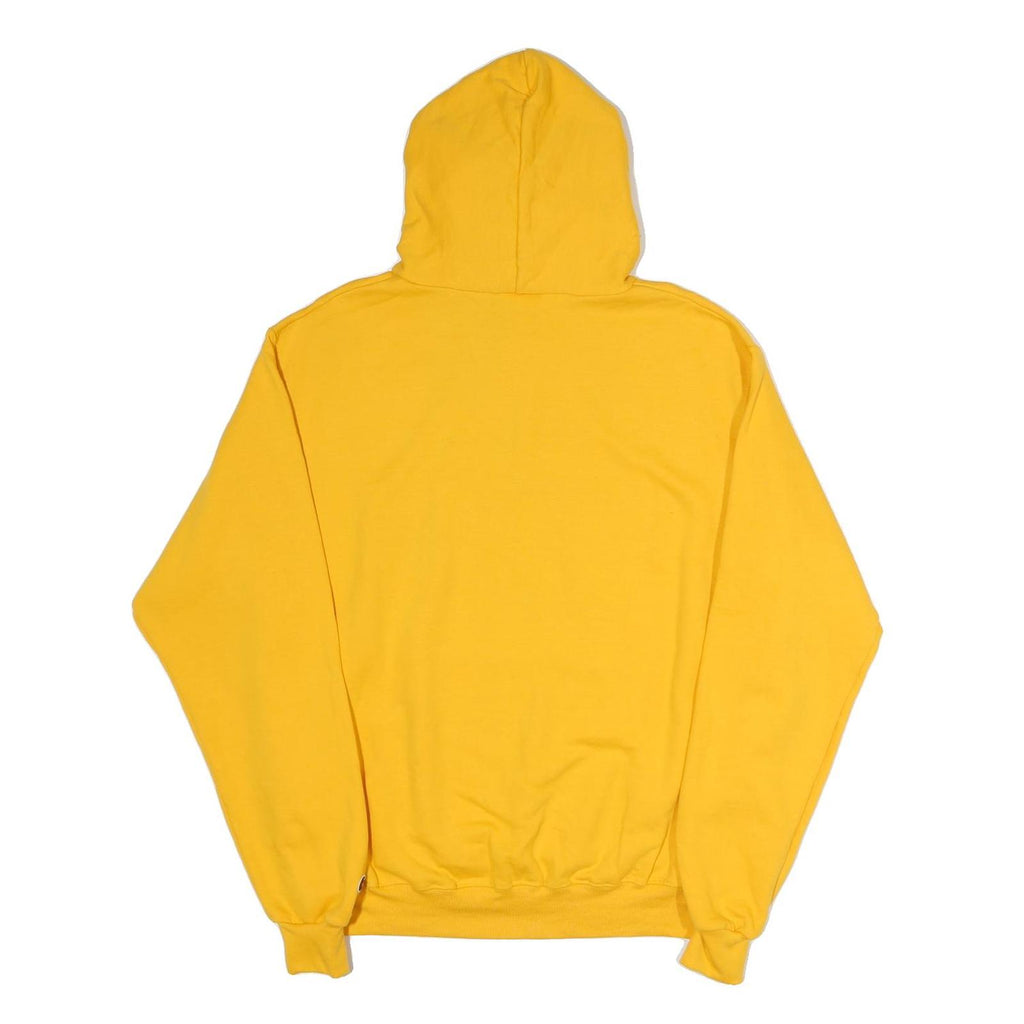 CHAMPION Mens Yellow People’s Free Food Program Pullover Hoodie M Graphic Print