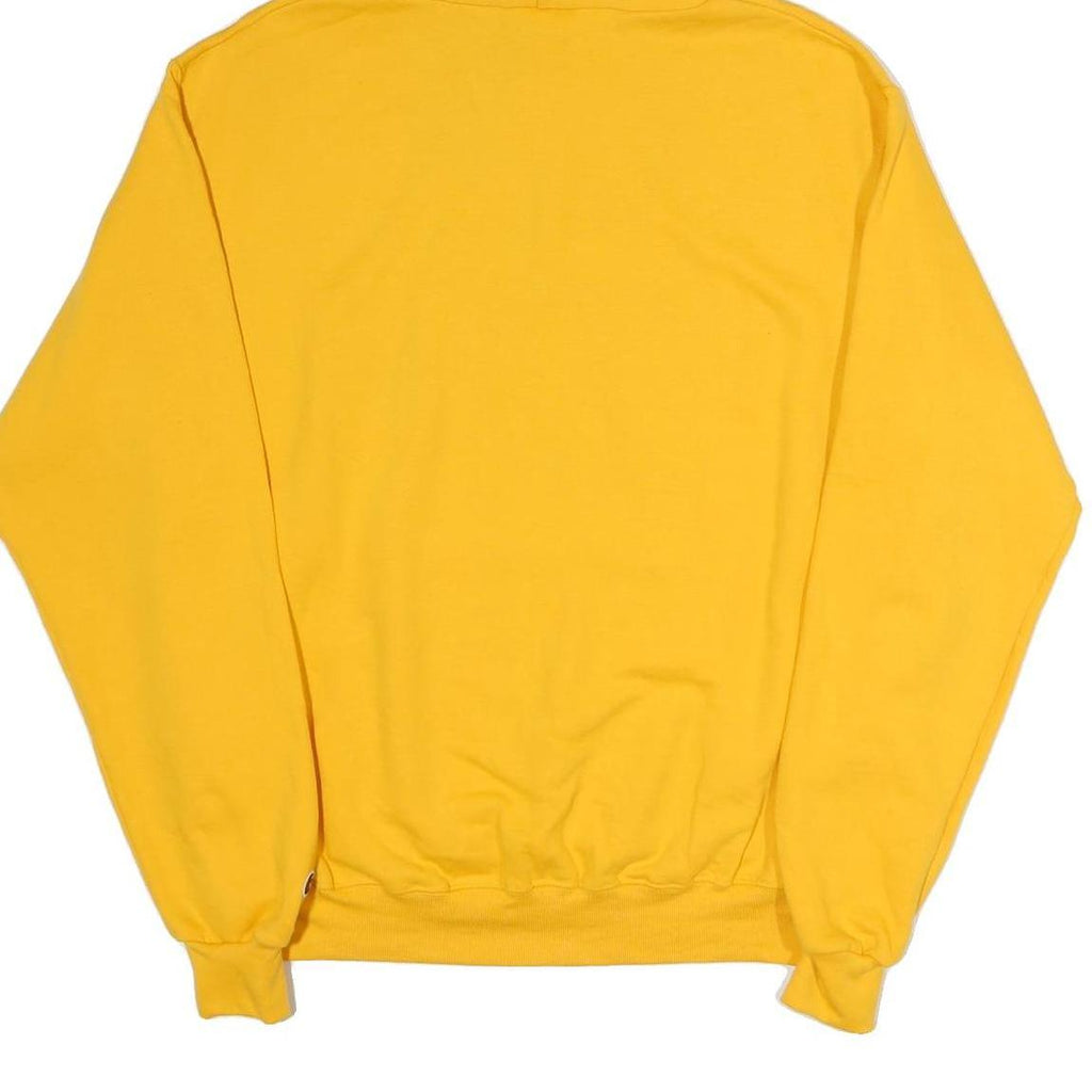 CHAMPION Mens Yellow People’s Free Food Program Pullover Hoodie M Graphic Print