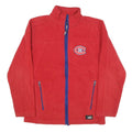 NHL Mens Red Montreal Canadiens Zip Polyester Blend Jacket S Fleece