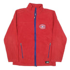 NHL Mens Red Montreal Canadiens Zip Polyester Blend Jacket S Fleece